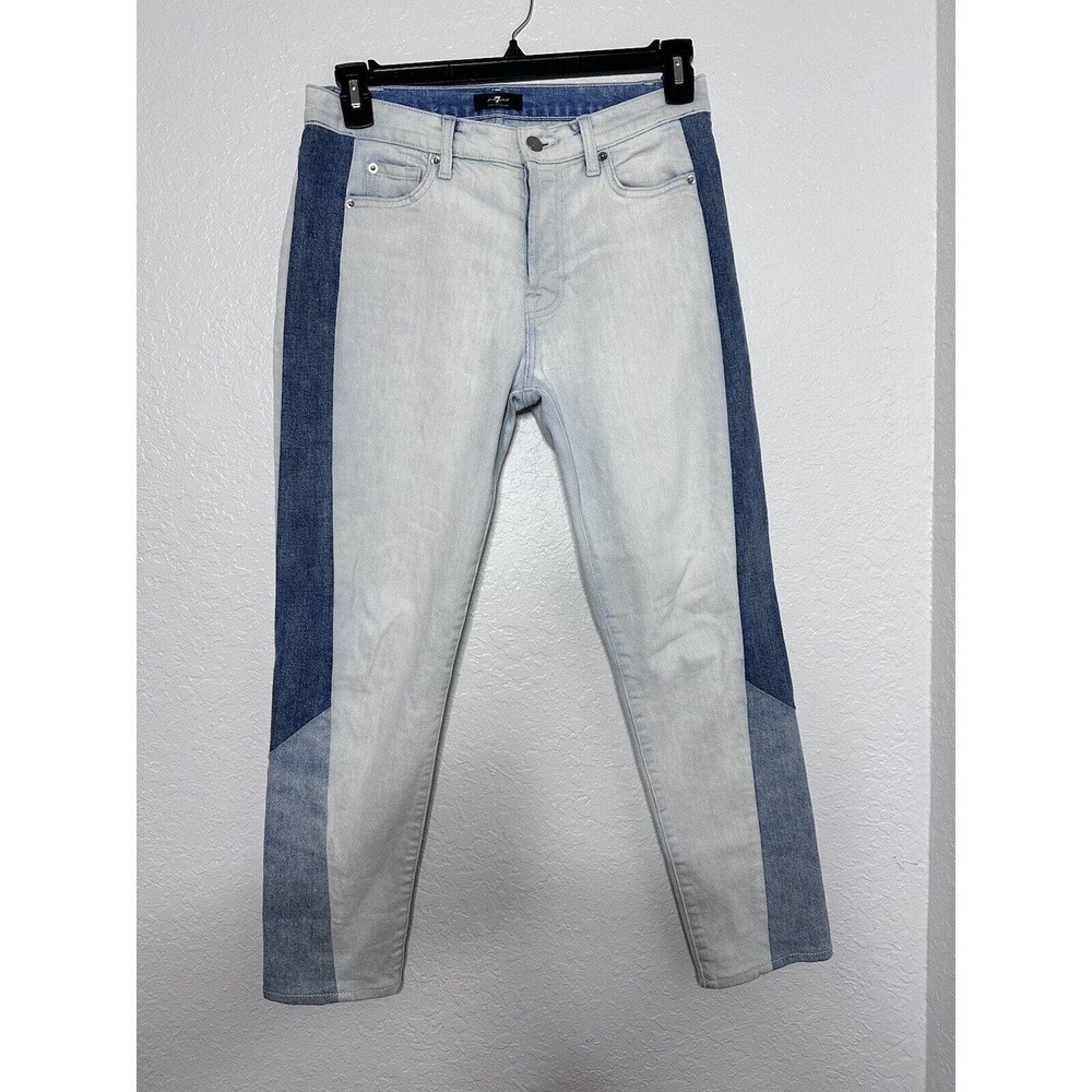 7 For All Mankind‎ Josefina Boyfriend Jeans Women's 27 Blue Denim Button Fly
